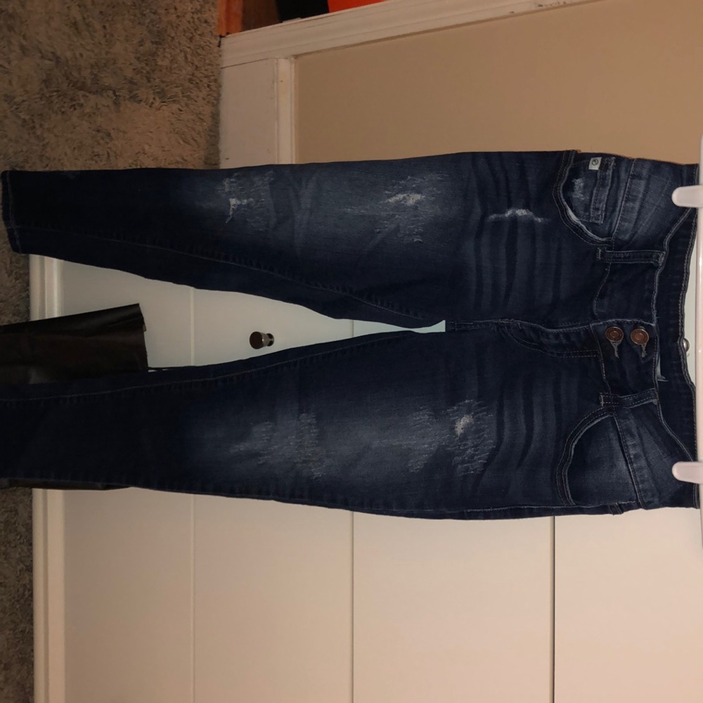 High Waisted Dark Denim Jeans